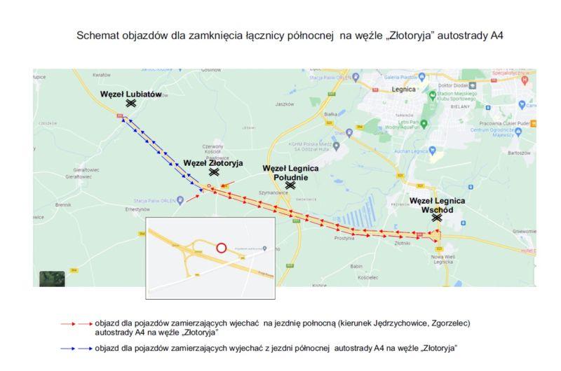 Będą objazdy na złotoryjskim węźle A 4