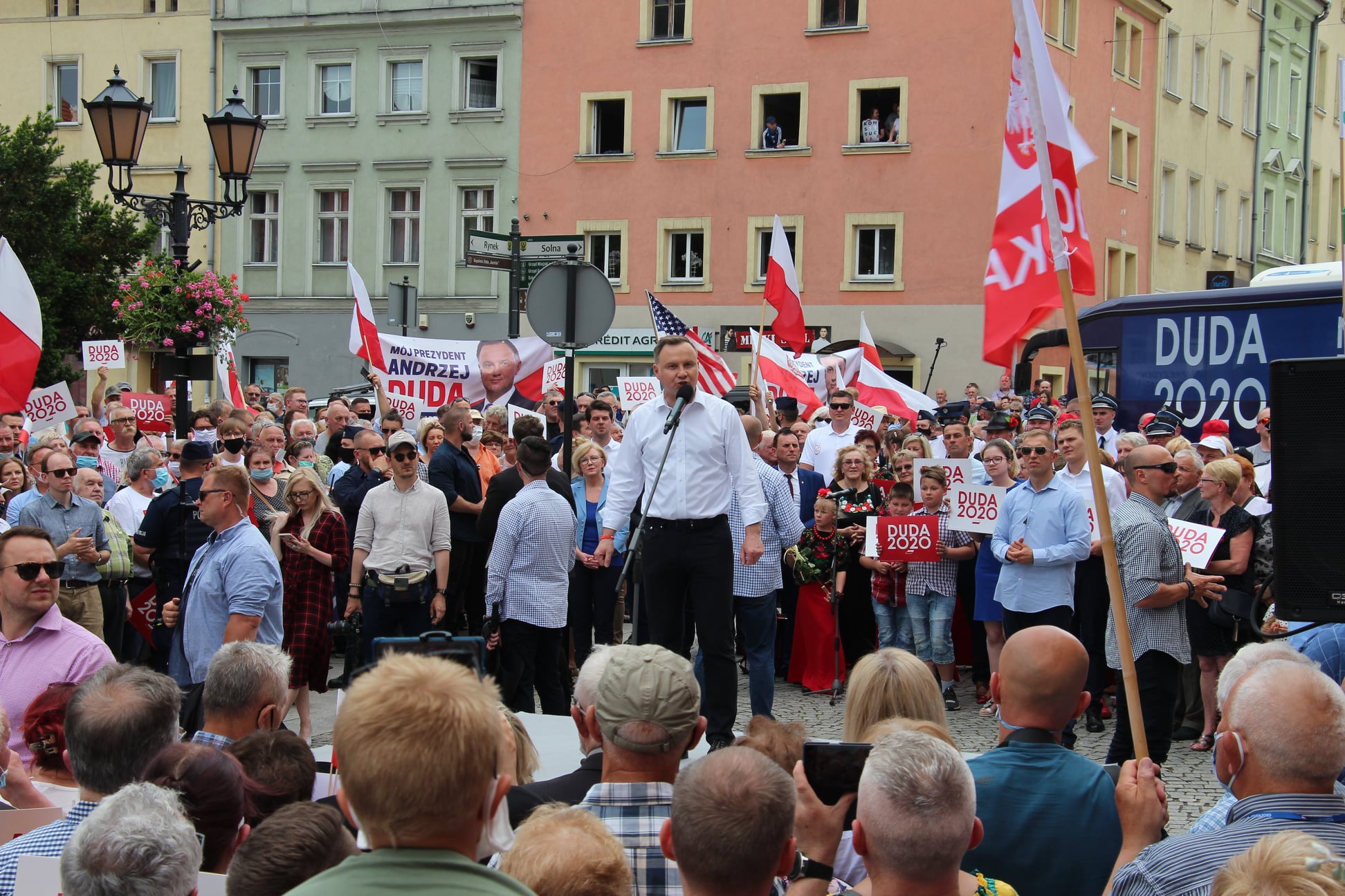 Andrzej Duda owacyjnie witany w Złotoryi (FOTO)