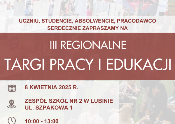 Już niebawem III Regionalne Targi Pracy w Lubinie