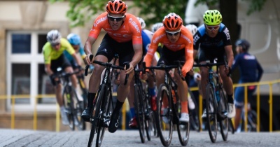 Przejazd zawodników Tour de Pologne przez Lubin