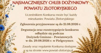 Rusza konkurs na Najsmaczniejszy Chleb Dożynkowy Powiatu Złotoryjskiego. Starosta zaprasza mieszkańców