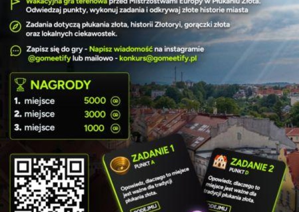 Zapraszamy do gry terenowej „Złote Punkty” - wyjątkowa przygoda przed Mistrzostwami Europy w Płukaniu Złota 2026