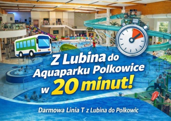 Z Lubina do Aquaparku Polkowice. Darmowym autobusem! Hit zimy !