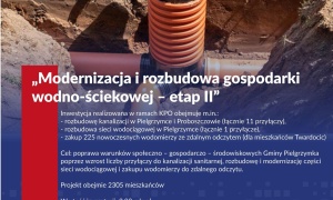 Rewolucja wodno-kanalizacyjna w gminie Pielgrzymka