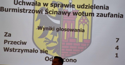 Krystian Kosztyła, Burmistrz Ścinawy bez wotum zaufania i absolutorium