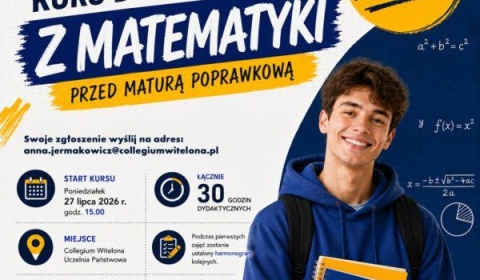 Bezpłatny kurs z matematyki przed maturą poprawkową