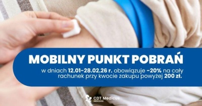 Mobilny punkt pobrań CDT Medicus dostępny w Lubinie, Legnicy i Jaworze