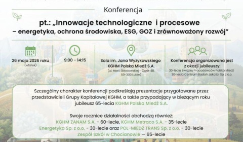 Już niebawem konferencja  o transformacji technologicznej, energetycznej i środowiskowej przemysłu