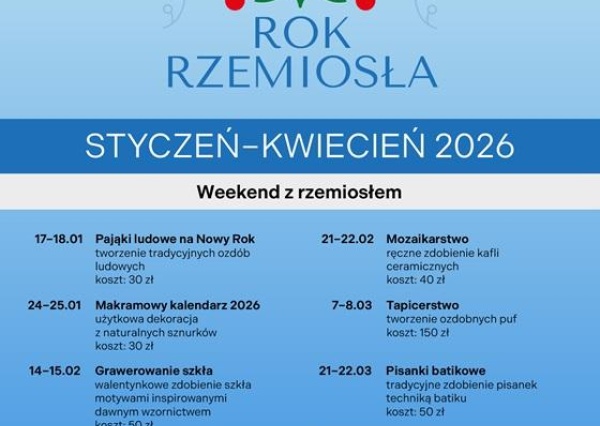Rok Rzemiosła 2026 w Muzeum Historycznym