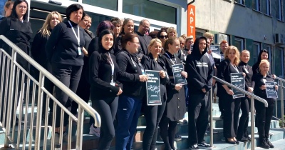 Czarny protest przed złotoryjskim szpitalem