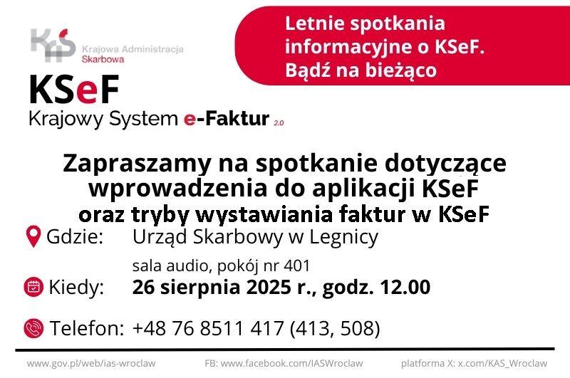 Urząd Skarbowy organizuje spotkanie w sprawie KSeF. Warto przyjść !