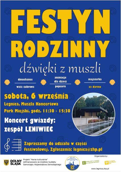 Festiwal Muzyczny "Dźwięki z Muszli", Festyn Rodzinny i Koncert grupy Leniwiec