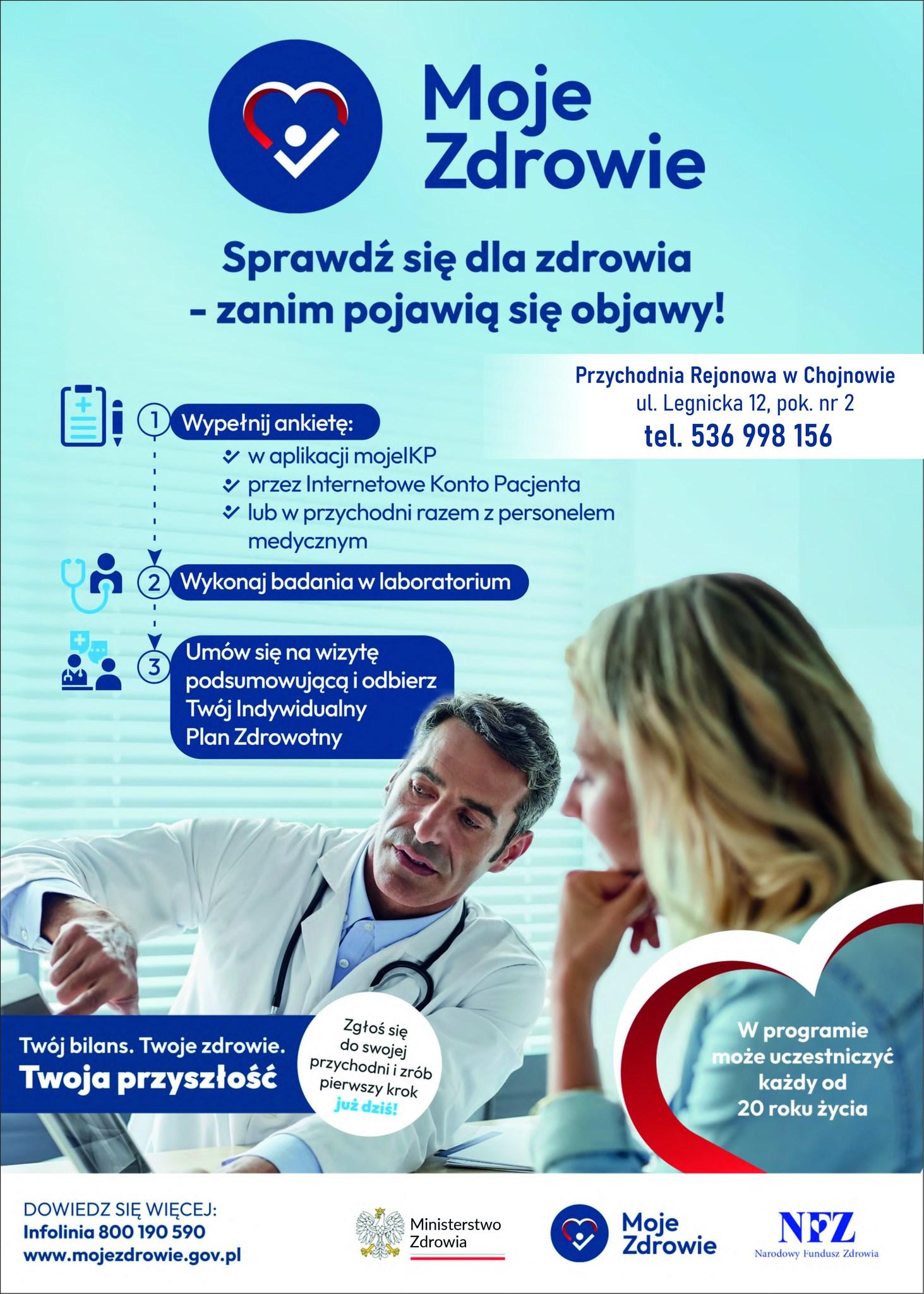 Uwaga Chojnowianie: Program profilaktyczny Moje Zdrowie