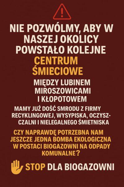 Mieszkańcy gminy Lubin nie chcą biogazowni