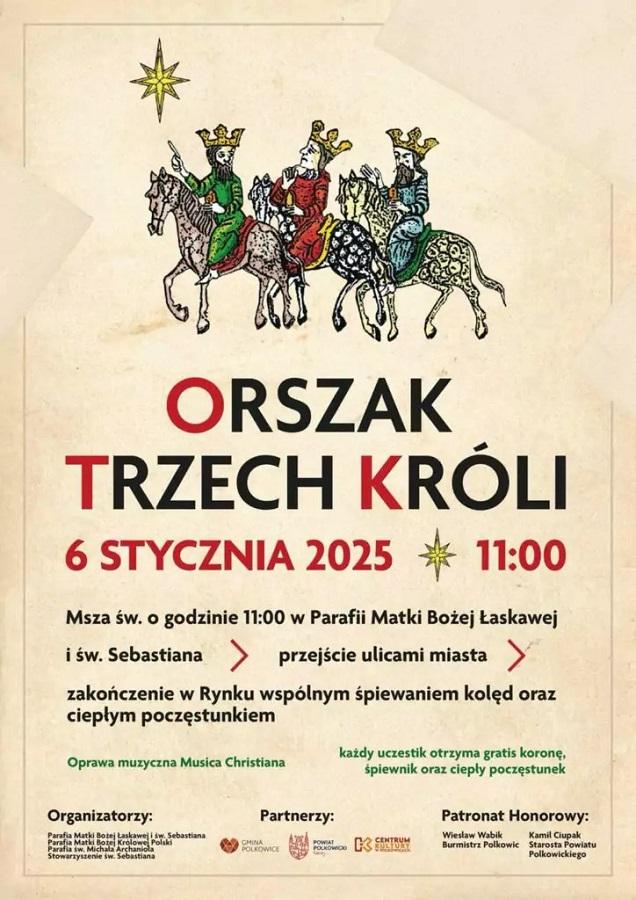 Orszak Trzech Króli w Polkowicach. Z kościoła do rynku