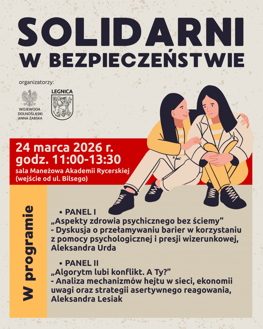 Zapraszamy młodzież ze szkół średnich na konferencję „Solidarni w bezpieczeństwie” . 