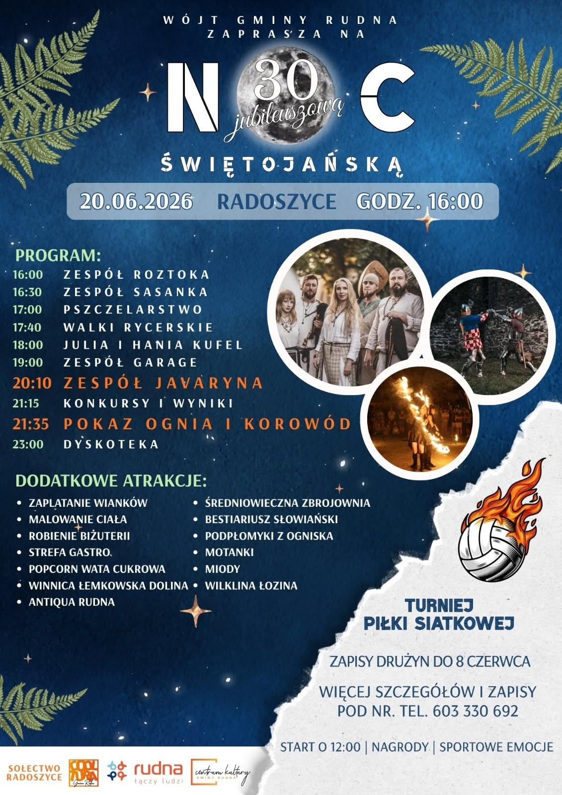 Radoszyce zapraszają na jubileuszową Noc Świętojańską