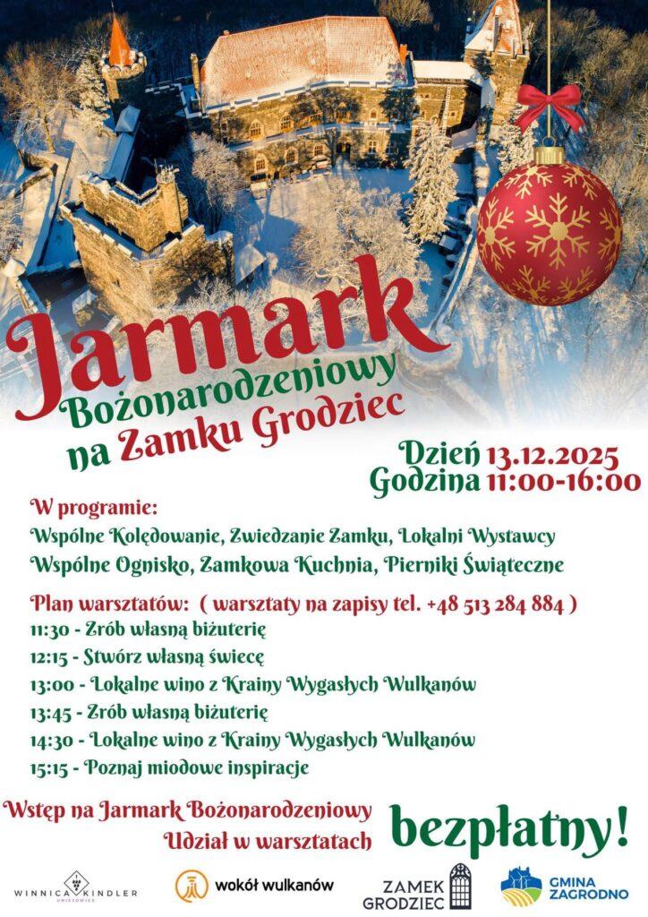  Zamek Grodziec zaprasza na pełen atrakcji Jarmark Bożonarodzeniowy
