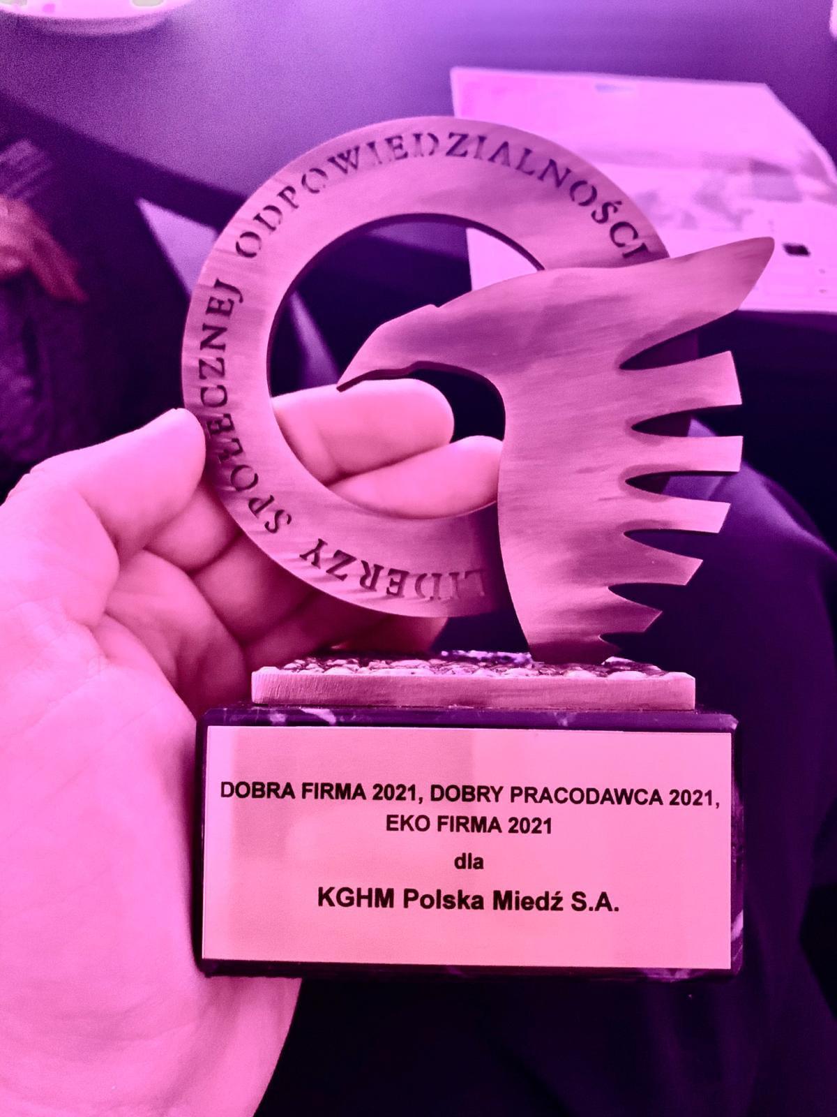 KGHM potrójnym laureatem Programu Liderzy Społecznej Odpowiedzialności