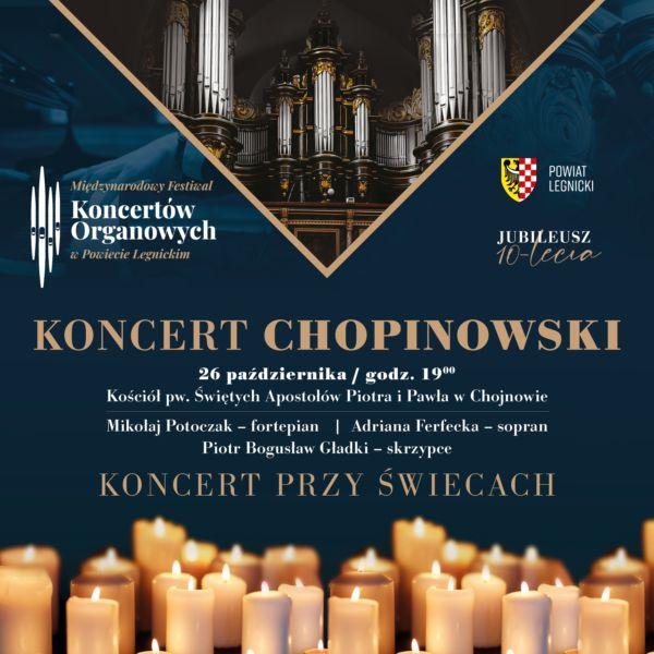 Zapraszamy na Festiwal Koncertów Organowych – Koncert Chopinowski w Legnickim Polu i Chojnowie
