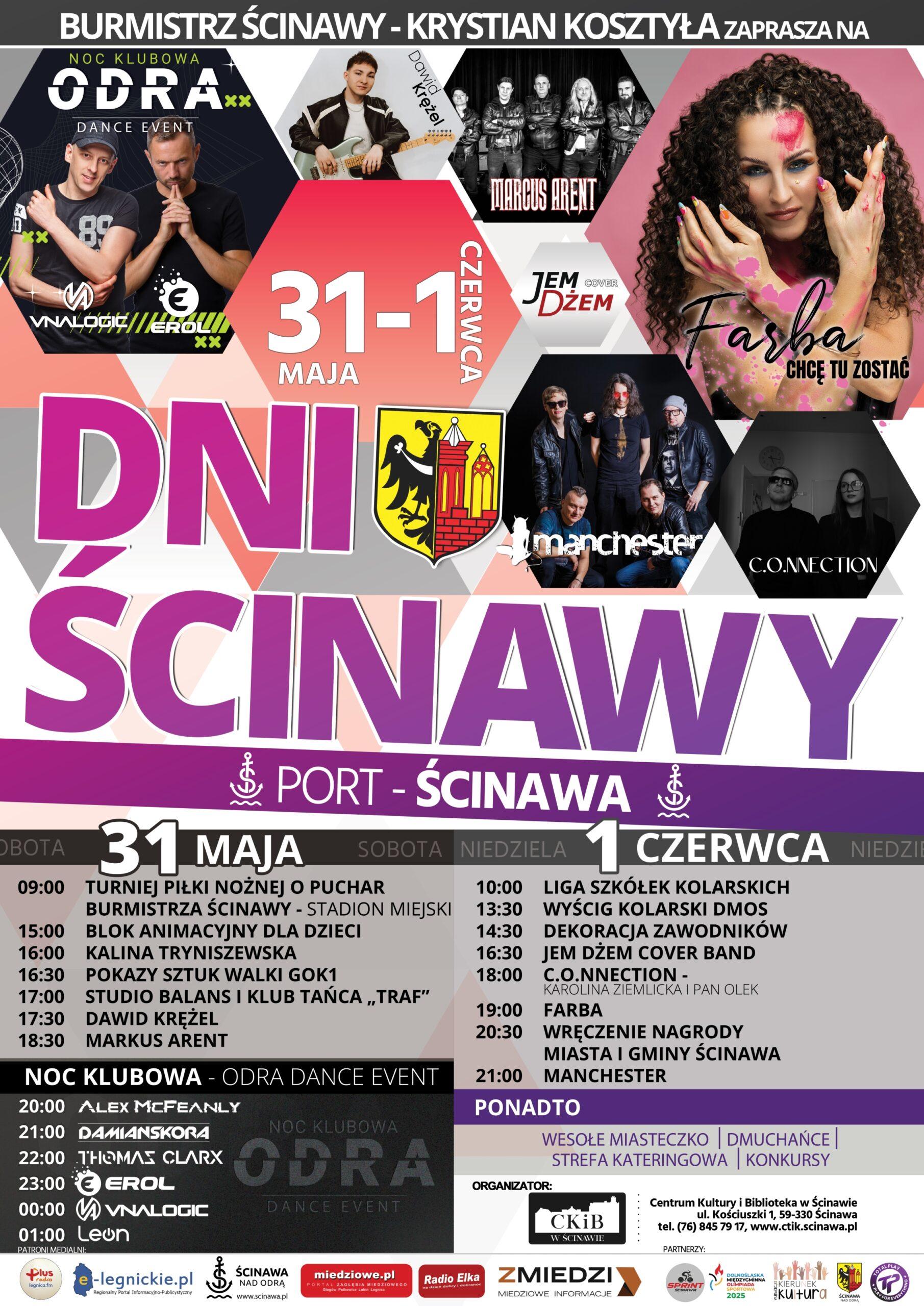 Dni Ścinawy już w najbliższy weekend. W porcie będzie się działo...