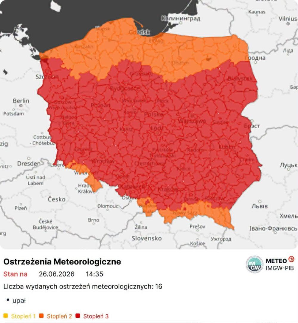 Najwyższy stopien 3 na Dolnym Śląsku! IMGW podniosło poziom ostrzeżenia przed upałem 
