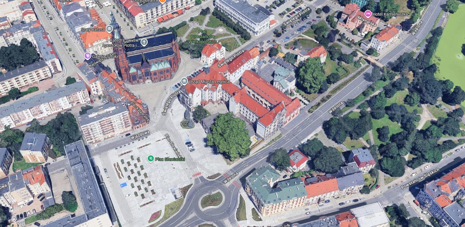 Legnica, Lubin i Głogów w widoku 3D na google maps