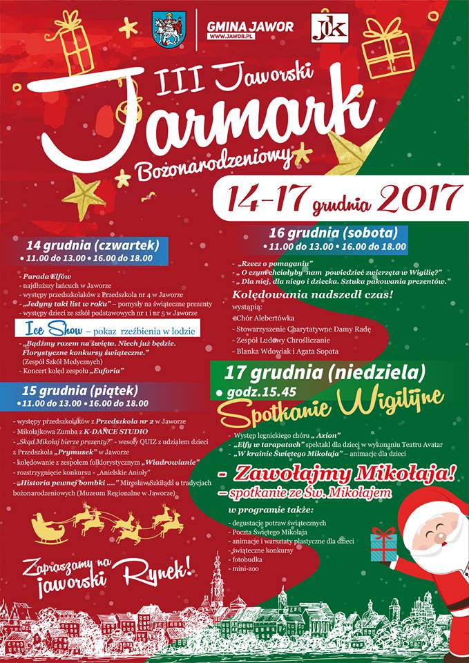 Św. Mikołaj zaprasza na Jaworski Jarmark