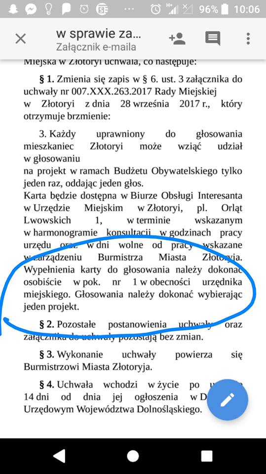 Budżet Obywatelski ma być pod nadzorem urzędnika