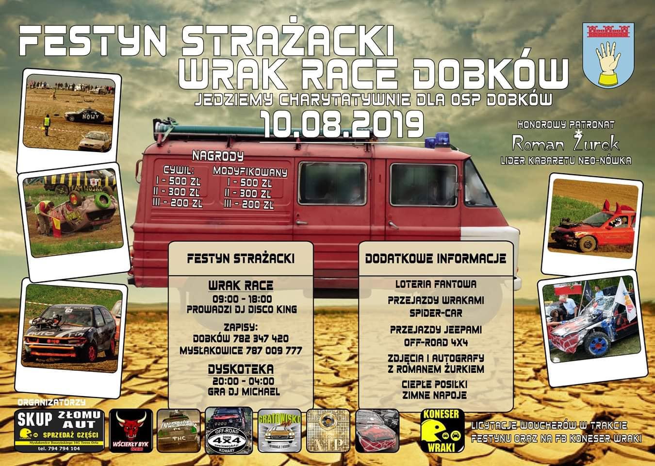 Będzie ostra jazda na Wrak Race Dobków