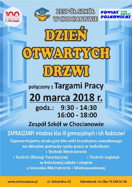 Dzień otwartych drzwi Zespołu Szkół