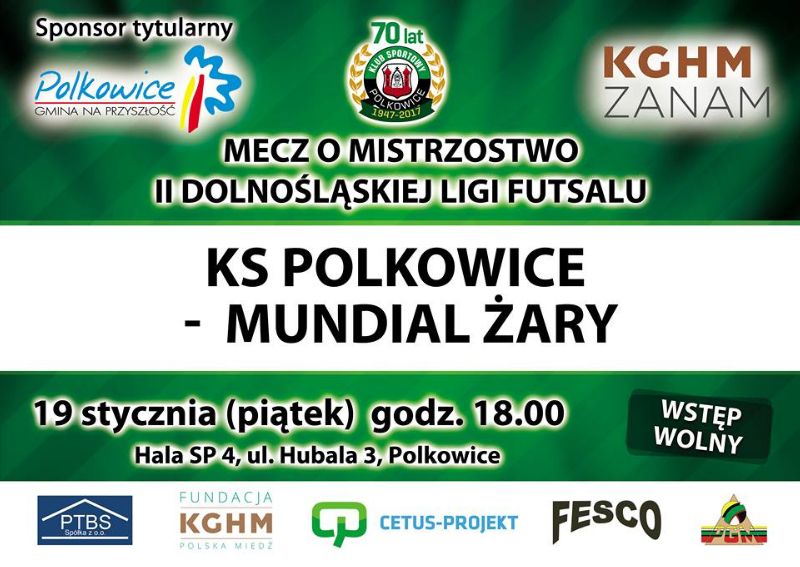 Futsalowcy grają o lidera ligi