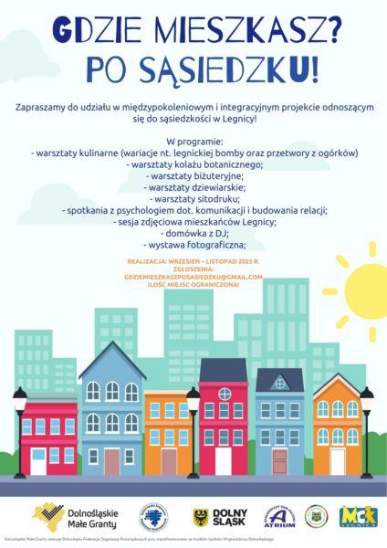 „Gdzie mieszkasz? Po sąsiedzku!” nowy projekt w Domu Kultury Atrium!
