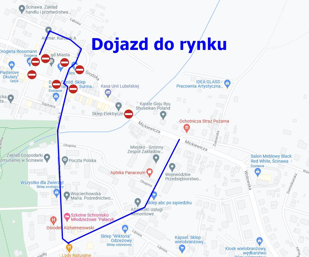 Rynek w remoncie = nowa organizacja ruchu