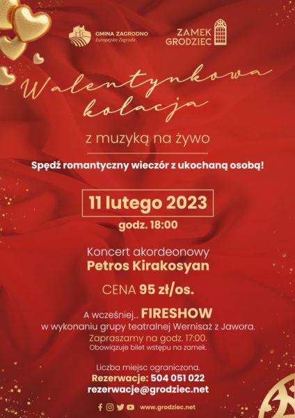Walentynkowa kolacja z muzyką na żywo na wygasłym wulkanie!