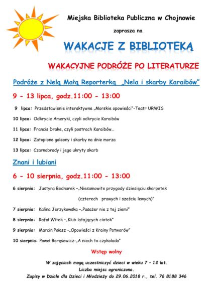 Co jest grane w wakacje w Chojnowie?