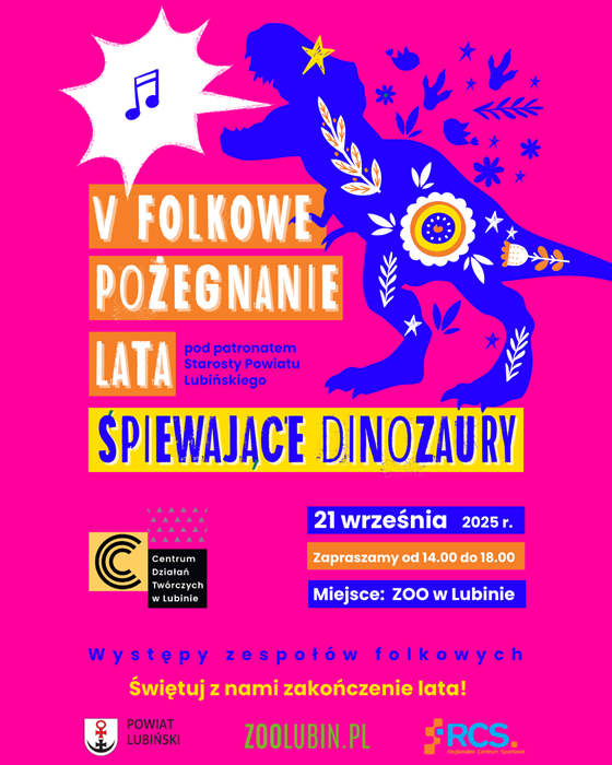 Folkowe Pożegnanie Lata – Śpiewające Dinozaury w lubińskim ZOO