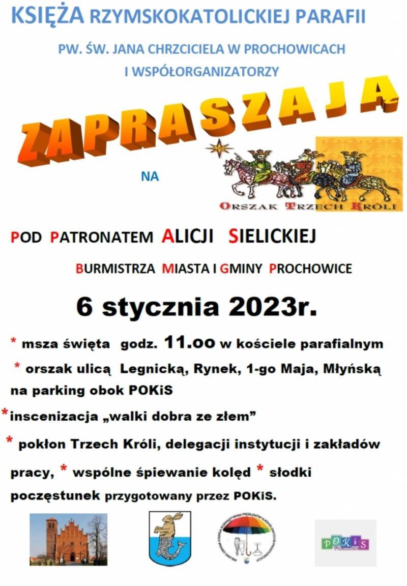 Orszak Trzech Króli na ulicach Prochowic