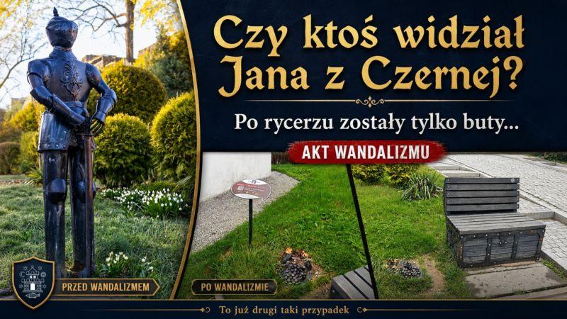Zniknął legendarny rycerz! W Bolkowie zostały po nim tylko buty
