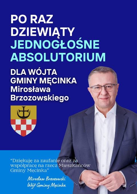 Wotum zaufania i absolutorium dla Wójta Gminy Męcinka Mirosława Brzozowskiego