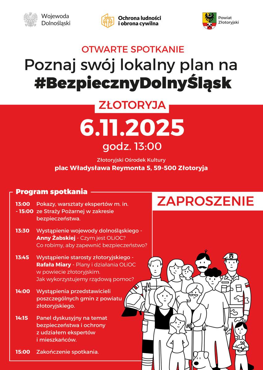 Zapraszamy na spotkanie "Bezpieczny Dolny Śląsk" w Złotoryi
