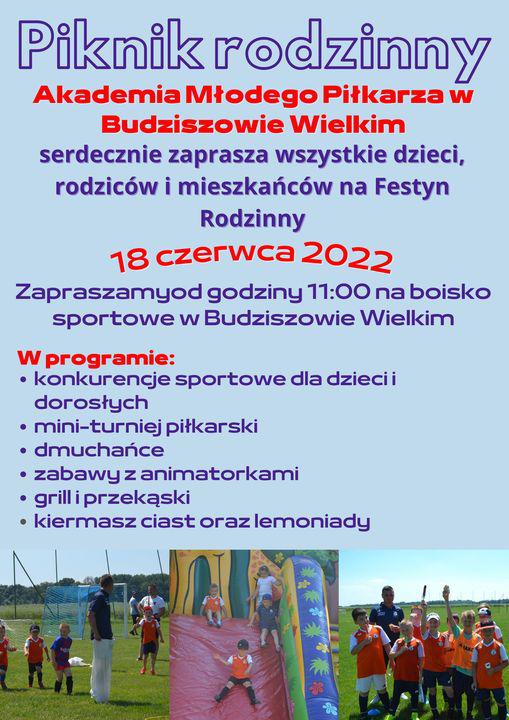 Akademia Młodego Piłkarza zaprasza na Piknik Rodzinny