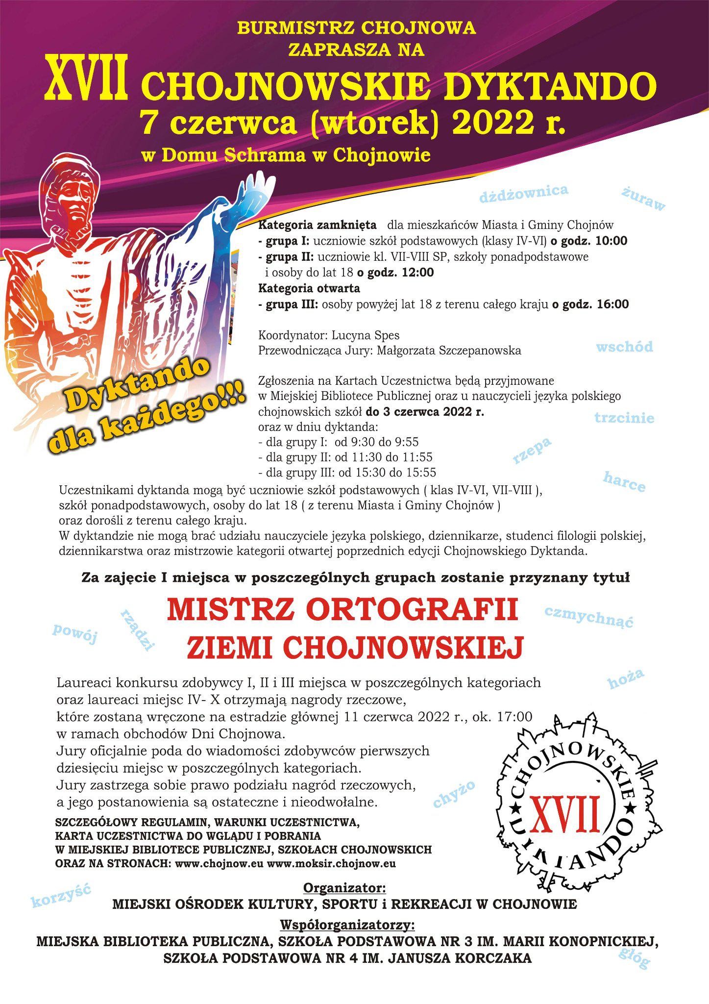 Czas na XVII Chojnowskie Dyktando