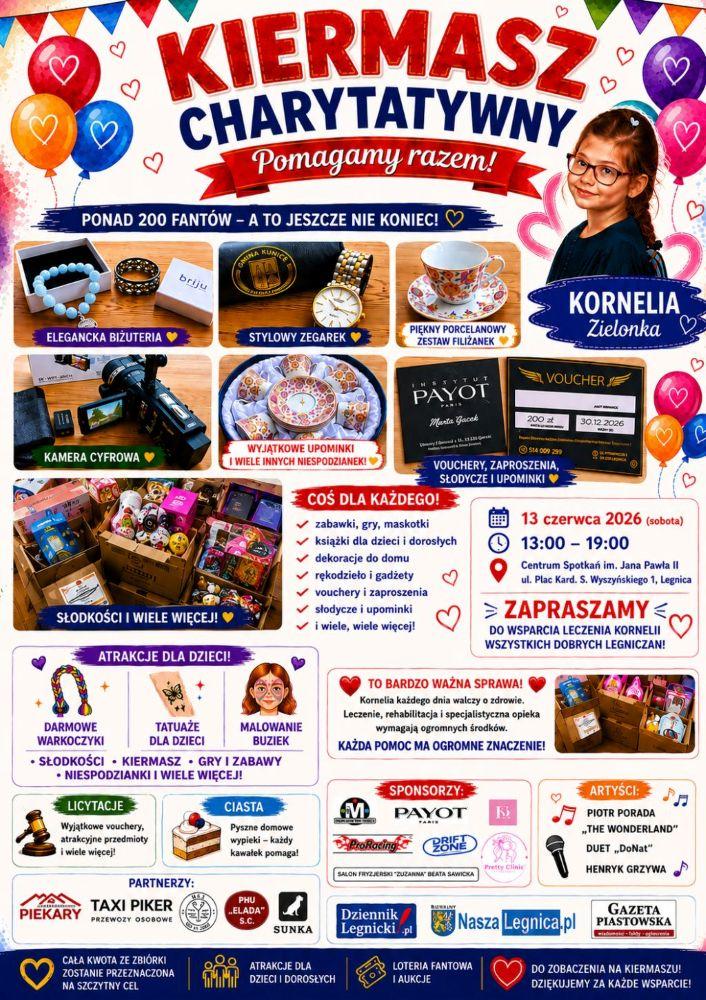 Wielki Kiermasz Charytatywny dla Kornelii