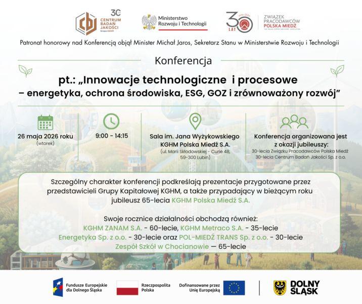 Już niebawem konferencja  o transformacji technologicznej, energetycznej i środowiskowej ...