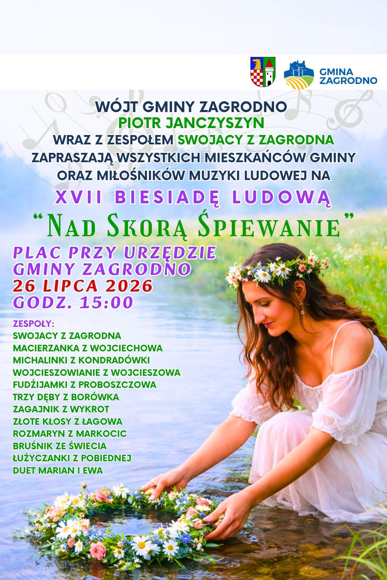 XVII edycja „Nad Skorą Śpiewanie” już 26 lipca. Muzyka ponownie zabrzmi nad Skorą