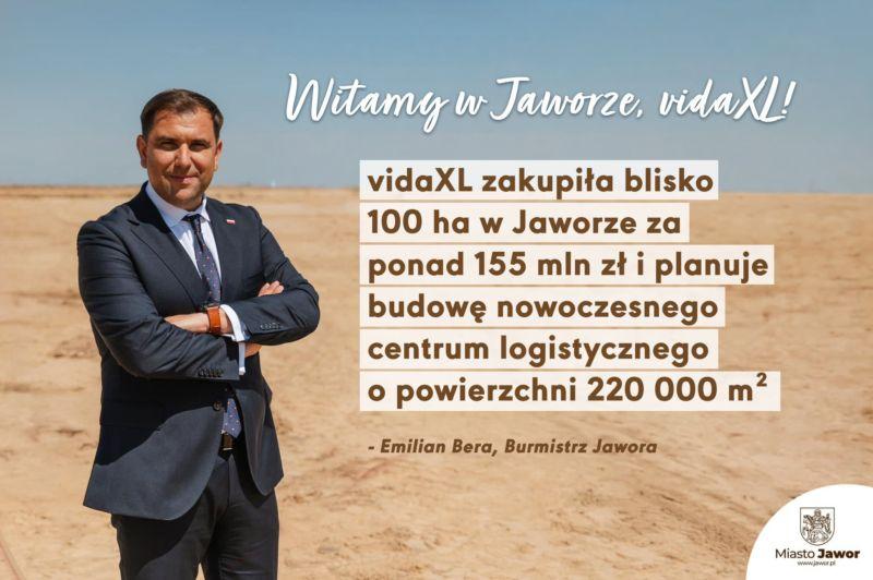 Kolejny wielki inwestor w Jaworze! vidaXL kupuje 100 hektarów