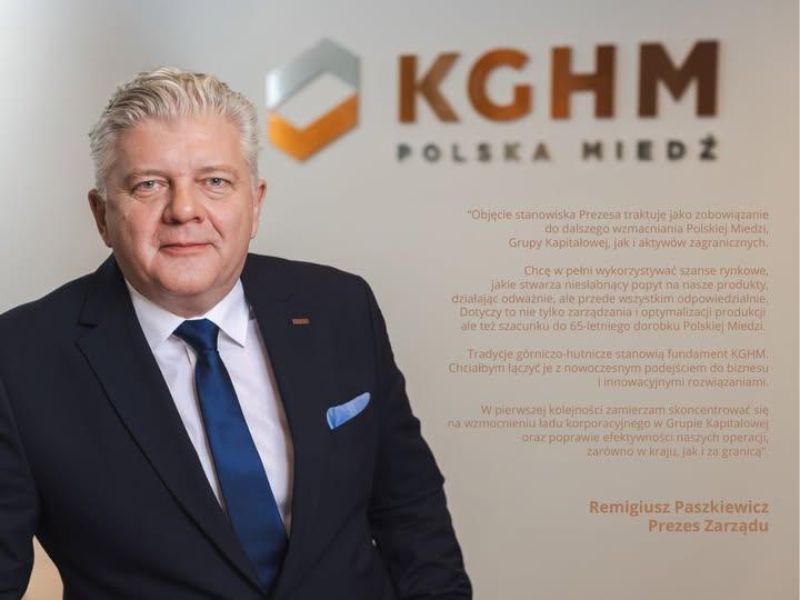 Remigiusz Paszkiewicz prezesem KGHM Polska Miedź