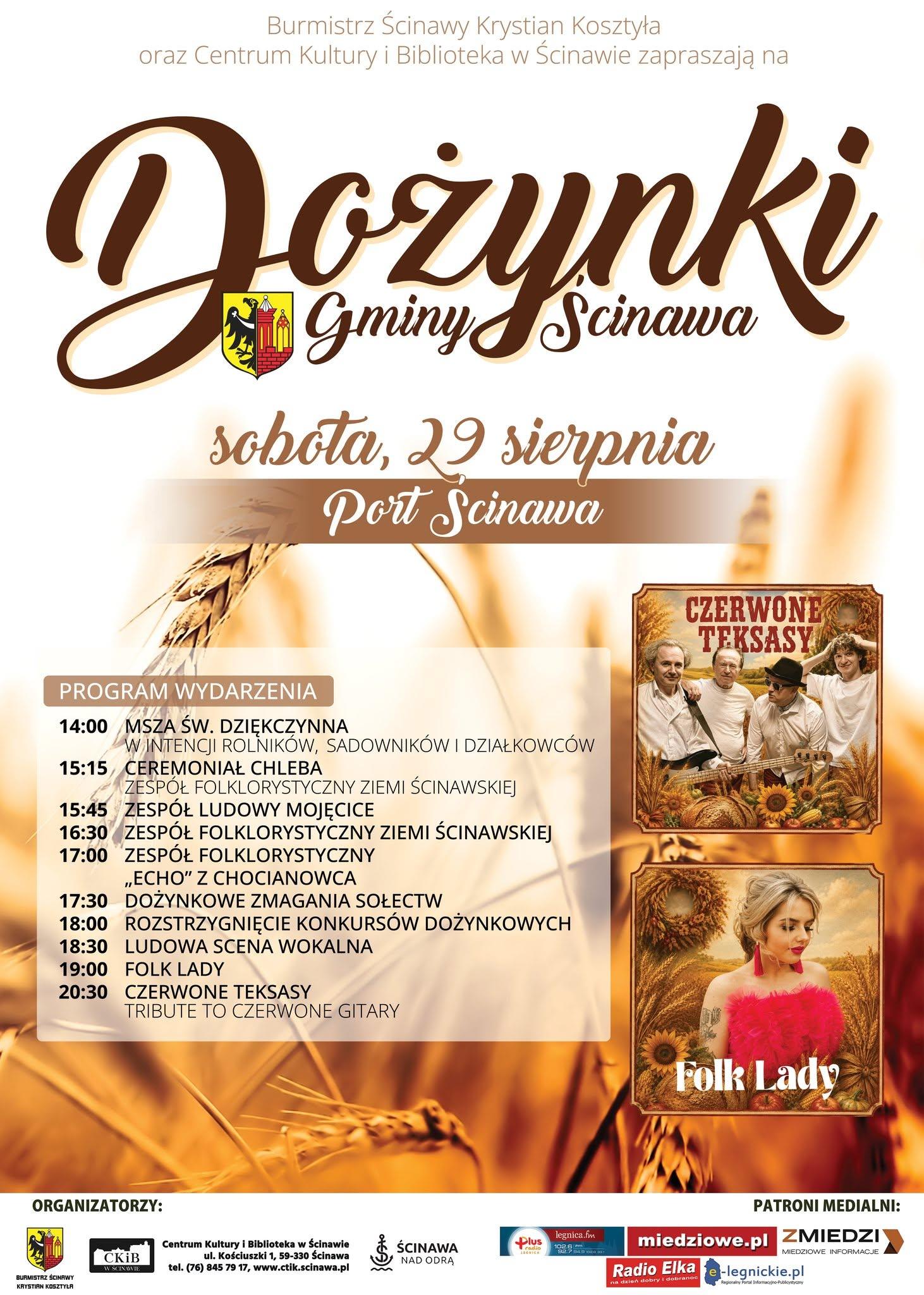 Dożynki w Ścinawie. Port znów zamieni się w wielką scenę tradycji i wspólnej zabawy