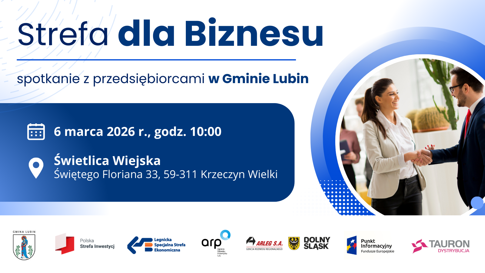 "Strefa dla Biznesu" w gminie Lubin. Zapraszamy przedsiębiorców